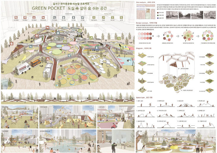 대상작 GREEN POCKET 도심 속 살아 숨 쉬는 공간