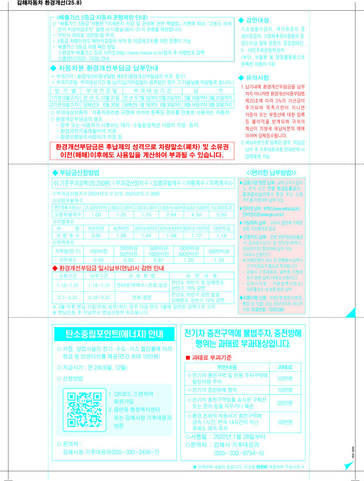 9.10(김해시, 2025년 상반기 환담금 고지서