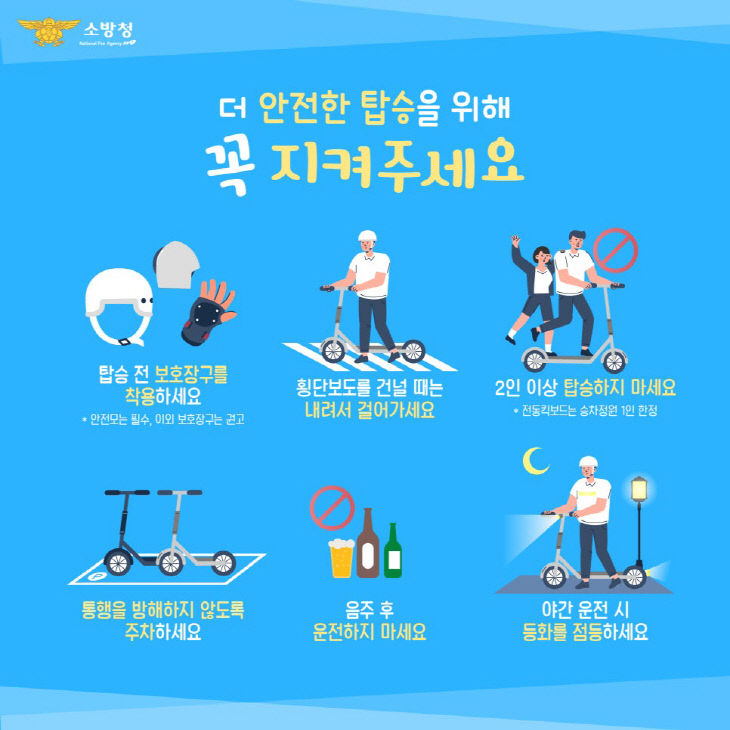9. 12. 공주소방서, 전동킥보드·전기자전거 화재에 주의