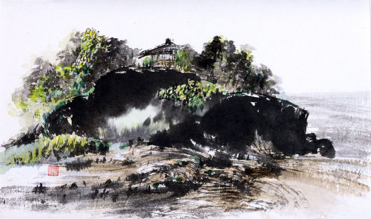 3. 박벽열 작가 초대전에 전시될 작품 ‘물가의 정자’