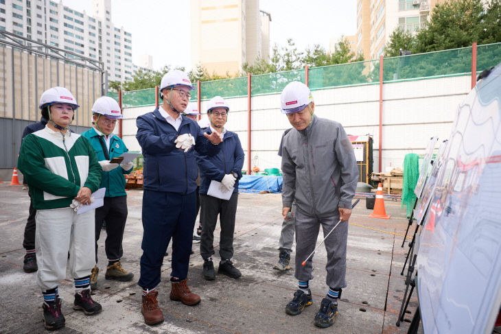 양주시, 도봉산~옥정 광역철도 104정거장 공사 현장 간부회의