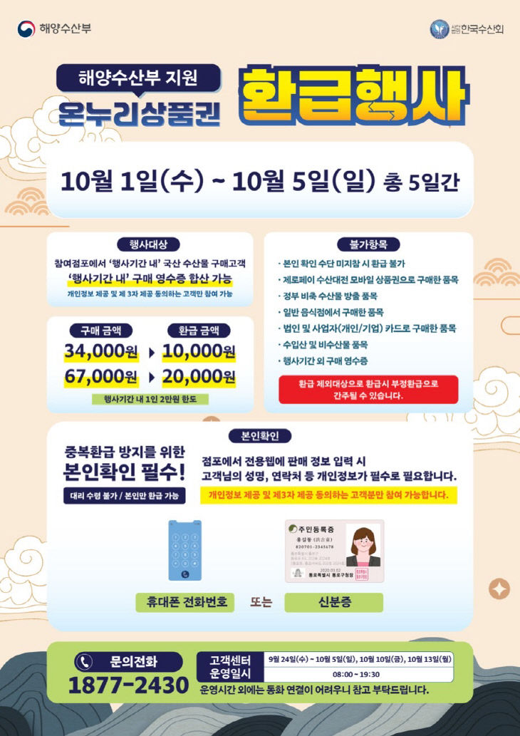 수산물 온누리상품권 환급행사 1
