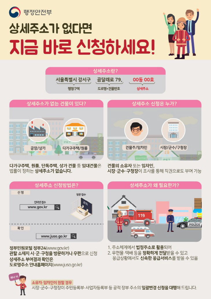 상세주소 직권 부여 사업 홍보물.(음성군 제공)