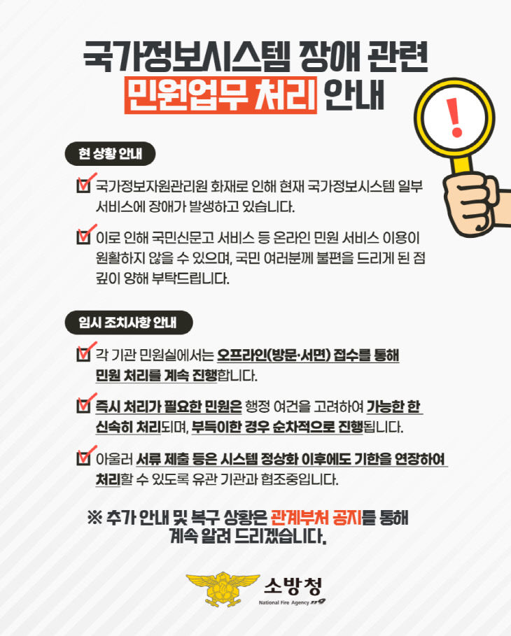 국가정보시스템장애민원처리 카드뉴스