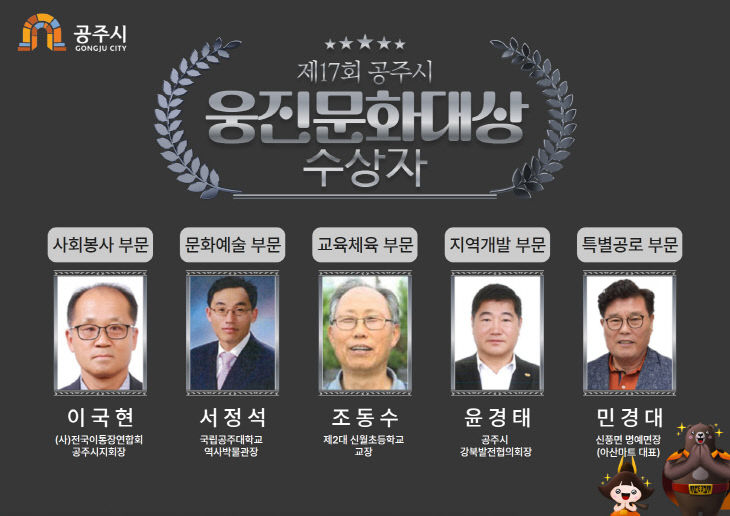 웅진문화대상 수상자