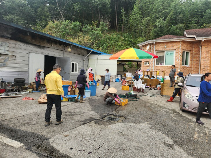 아산면 의용소방대, 화재 피해현장 복구