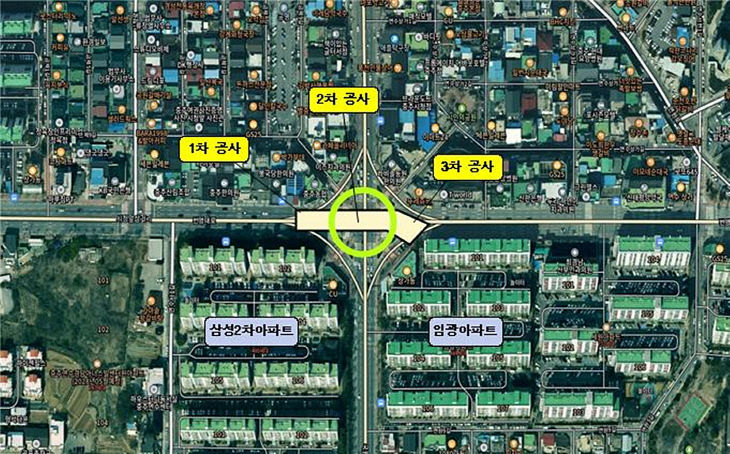 251016 임광사거리 공사구간 안내