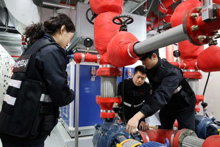 옥내소화전 펌프 확인