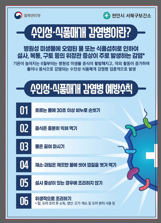 감염병대응센터(질병관리청 식중독 예방수칙 홍보문)