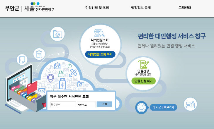1번 붙임 무안군 전자민원창구