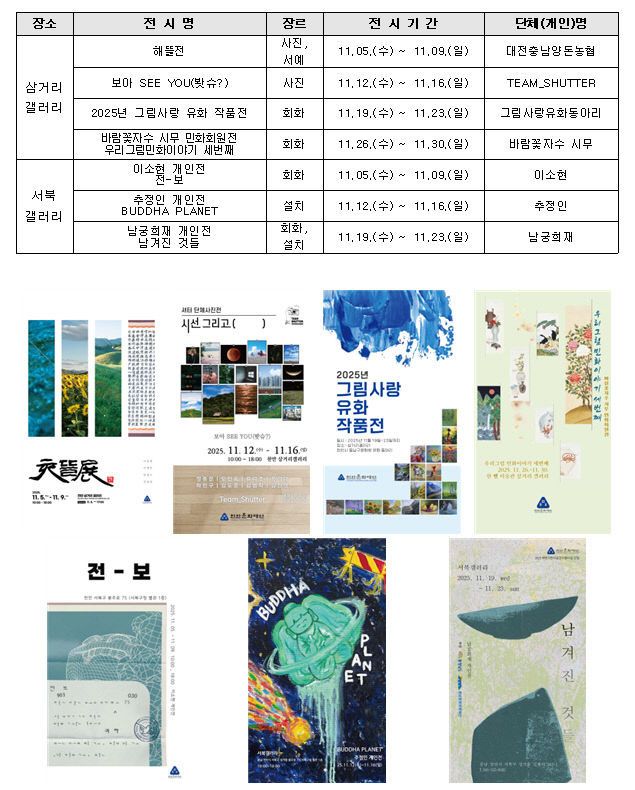 천안문화재단(2025한뼘갤러리11월대관전시)