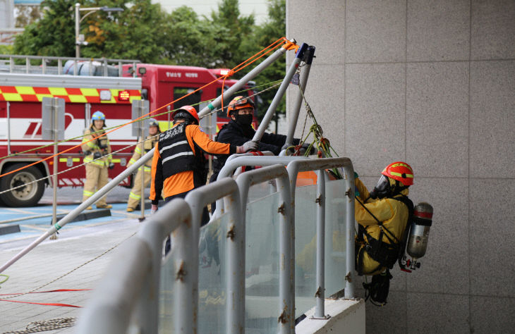 화학사고 특별구조훈련 모습