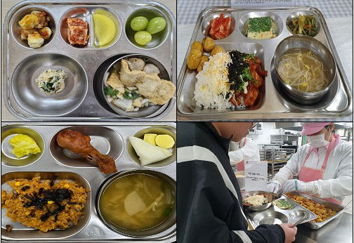학교급식 공주알밤데이 사진