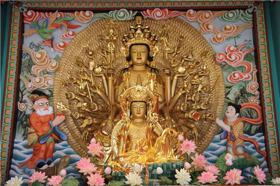 극락사 관음보살(2001, 뒷면은 천수관음 목탱화)