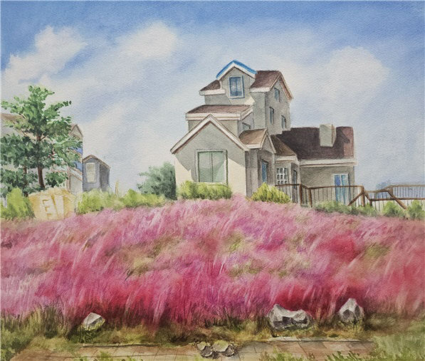 붓끝에서 피어난 평생학습, '꿈나무 수채화 동아리전'개최