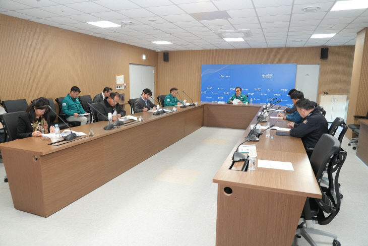 서천군이 개최한 겨울철 자연재난 대비 관계기관회의 모습