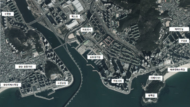 운항 구역(광안리~수영강~해운대)