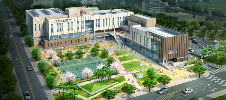 화성시근로자복지 전경.