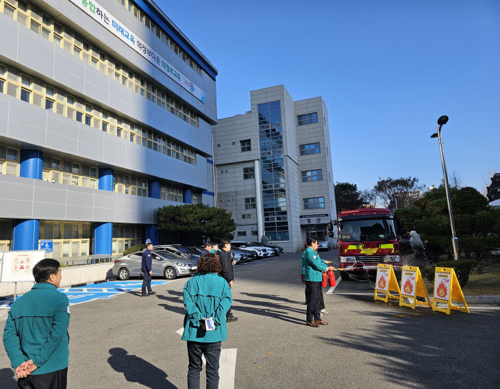 의정부교육지원청, 금오119안전센터와 소방합동훈련 실시