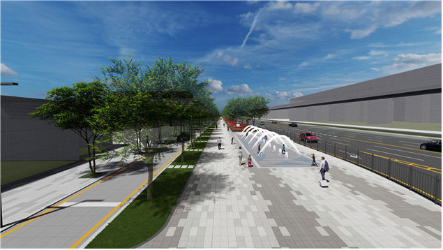 사상광장로 그릿카펫 조성사업 조감도