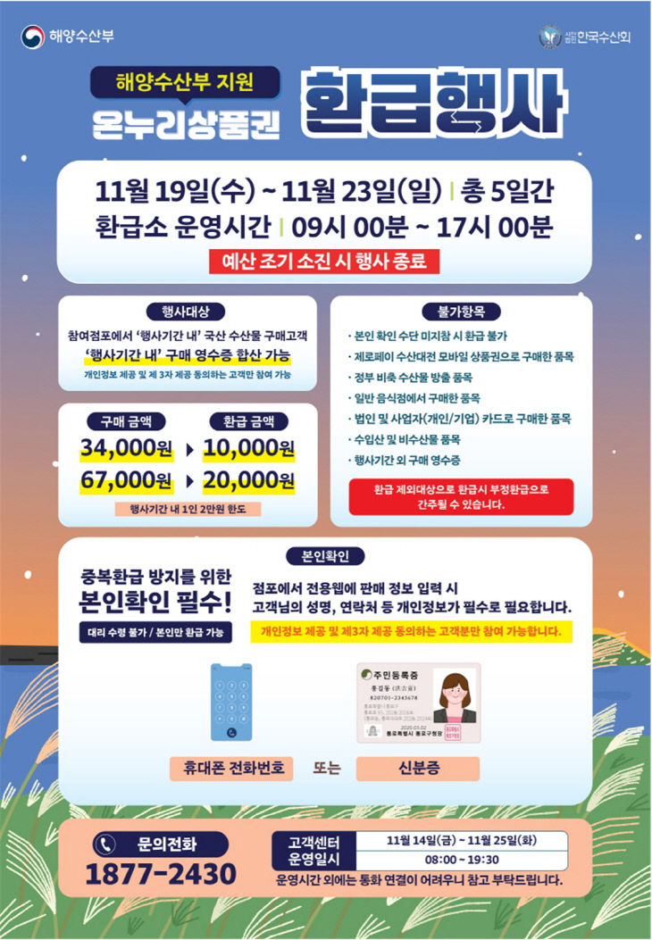 11.20(김해시, 11월 온누리상품권 환급행사 실시 안내)1