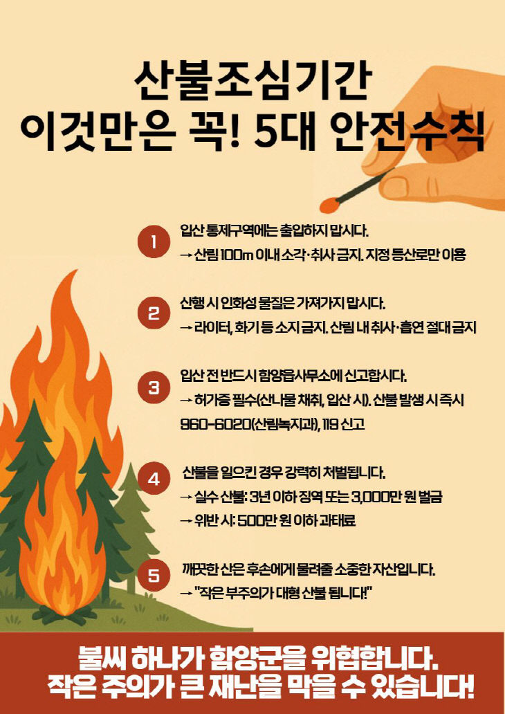 산불예방 5대수칙