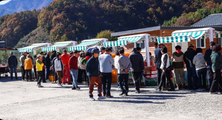 산청군 삼장면 팝업 스토어 모습
