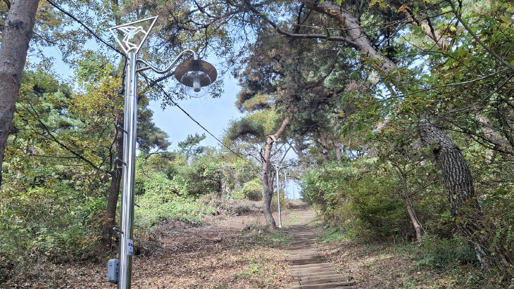 4. 보안등 설치가 완료된 서광사~부춘산 정상 구간2