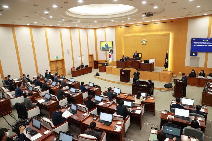 제299회 정례회 1차 본회의 전경