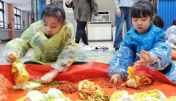 예산 웅산초, 김장 체험 했어요1