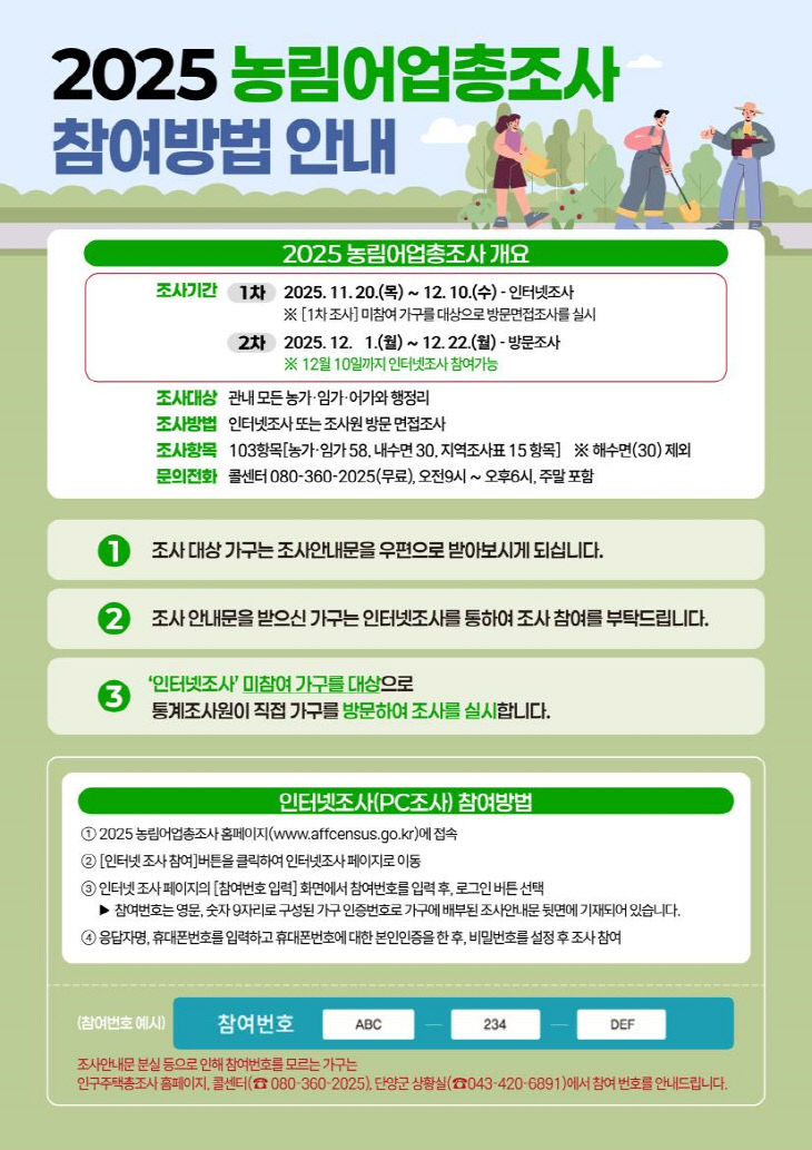 보도 3) 농림어업총조사 포스터