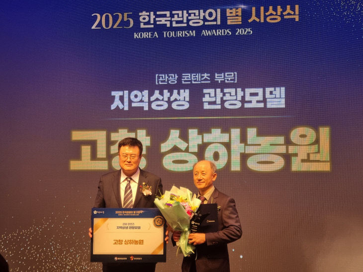 김대현 문체부 차관, 권태훈 상하농원 대표이사)