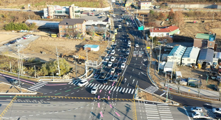 01.1 김수녕양궁장 진입도로 확장구간 조기 개통_사진