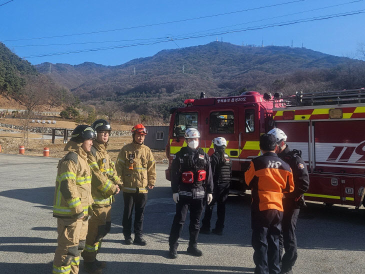 사진자료(음성소방서, 산불 예방 위해 가섭사 일대 현장 지도점