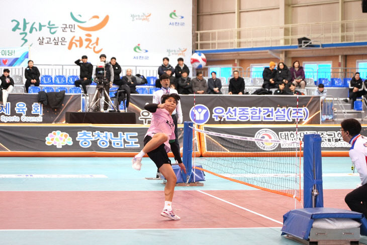 2024년 서천에서 열린 족구 챔피언스리그 경기 모습