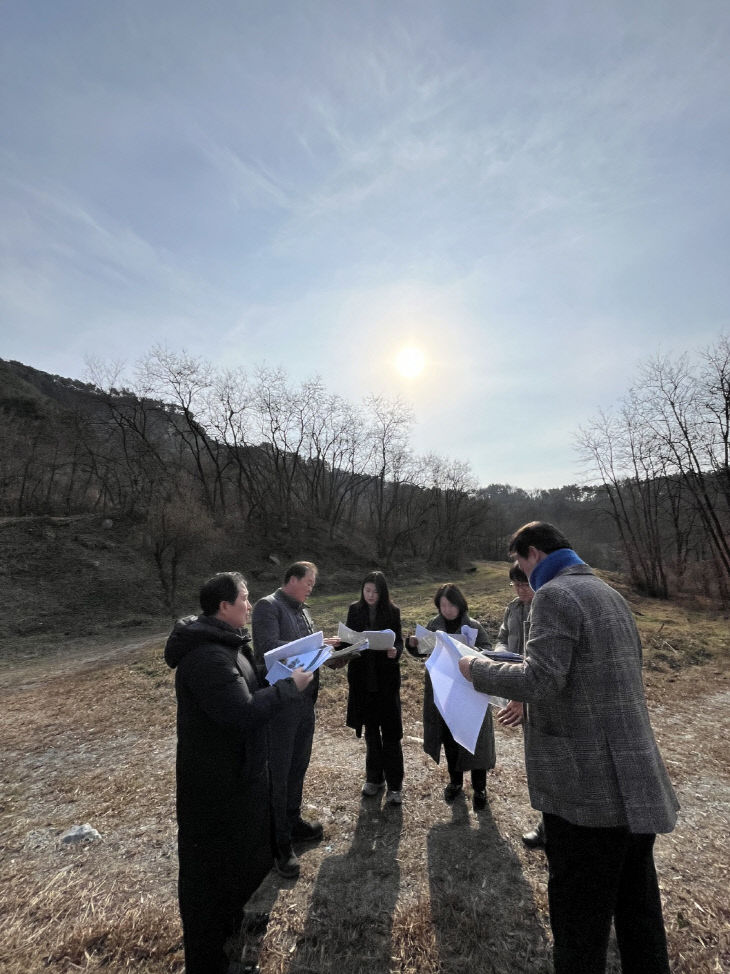 고용산 숲속 야영장 조성 예정 현장 방문