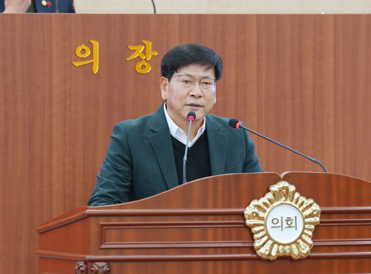 5분 발언하는 전남수 의원