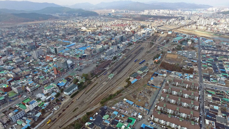 옛 경주역 부지 모습