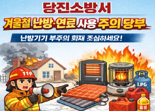 겨울철 난방·연료 사용 부주의 화재 주의 당부