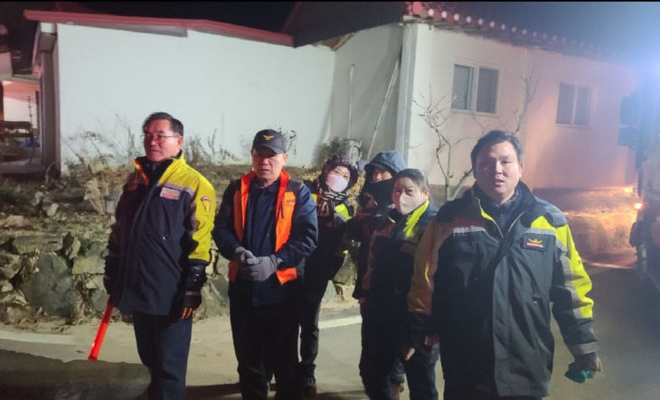 동절기 야간 회재예방 활동 중 산불 발견