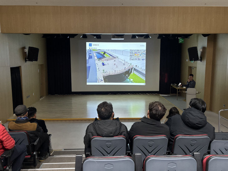 금산천 무대교 설치공사 재착수 주민설명회