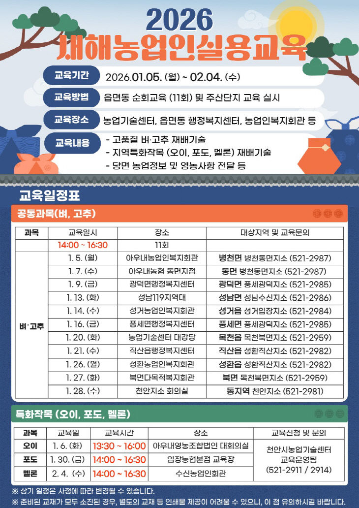 농촌지원과(2026년 새해농업인실용교육)