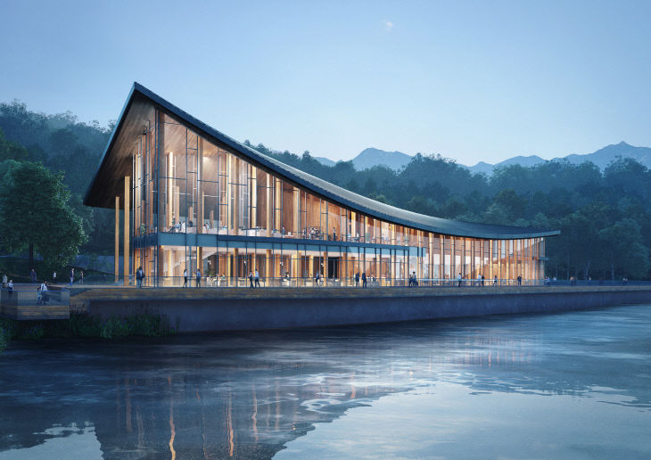 국립완도난대수목원의 레이크 가든 조감도