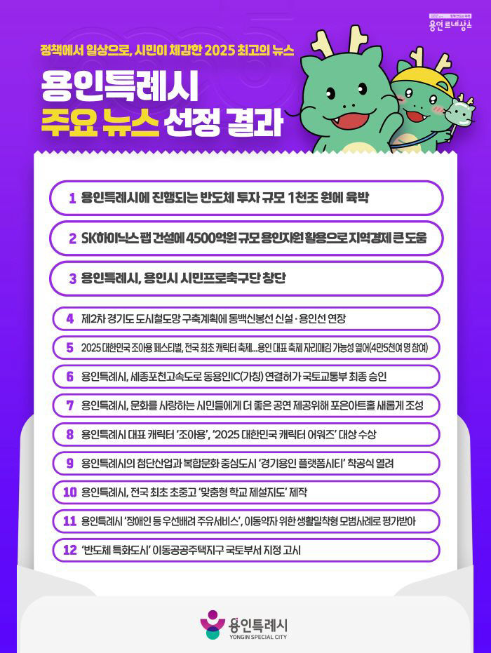 3. 2025 용인특례시 주요 뉴스