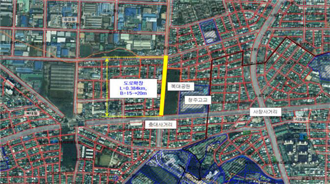 청주시, 월명로·율량동 중리마을 도로 조기 개통.