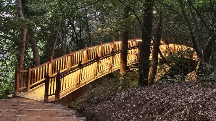 4. ①부춘산 등산로에 설치된 경관조명