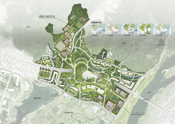 국가상징구역 당선작 종합계획도