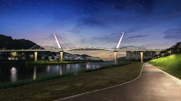 구름다리 경관조명 조감도