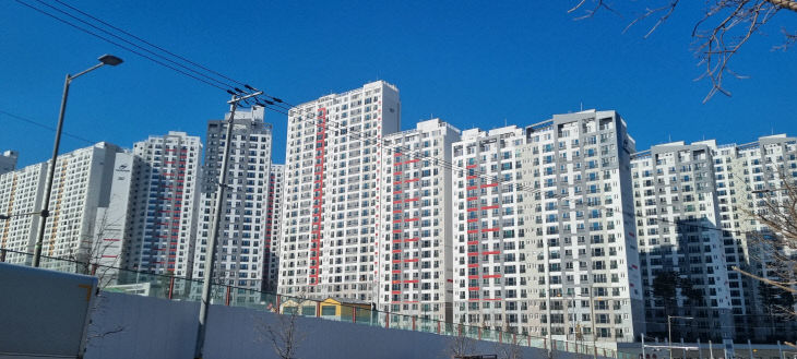 교성지구 풍림아이원 아파트 전경