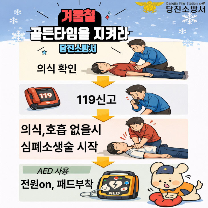 당진소방서 “골든타임이 생명 좌우”